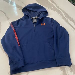 Under Armour unisex boy girl 1/2 half zip pullover hoodie size large 14/16